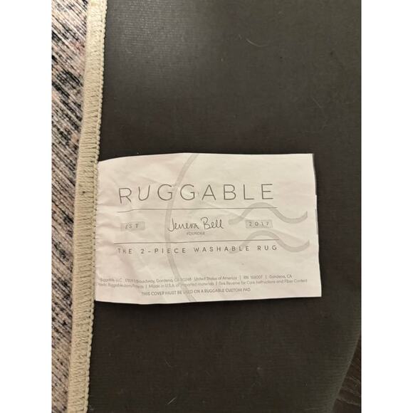 Ruggable Sarrah Flatwoven Rug Cover Only 2.5’x7’ Blue Quartz Runner Size - Picture 3 of 7